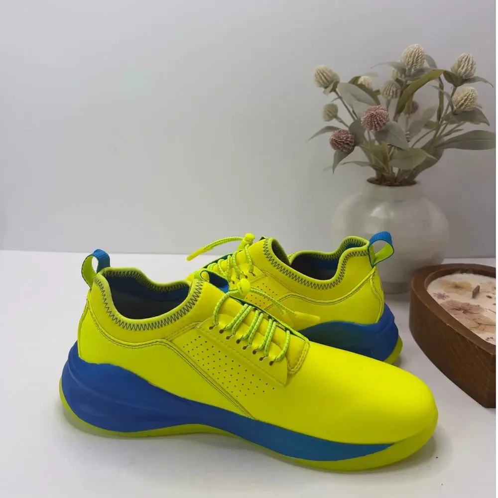Clove Classic Nursing Sneaker Neon Yellow/Blue Women 8.5 Healthcare Medical